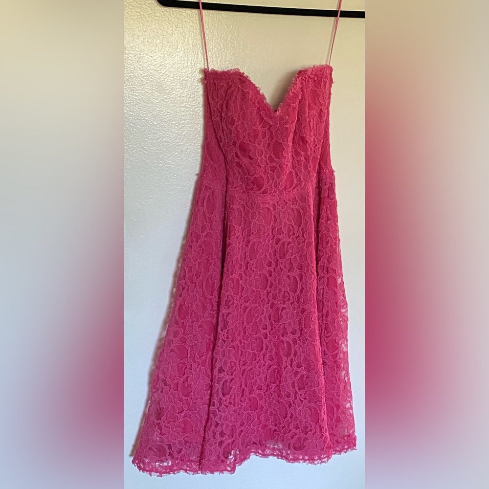 Elegant Pink Lace Dress
